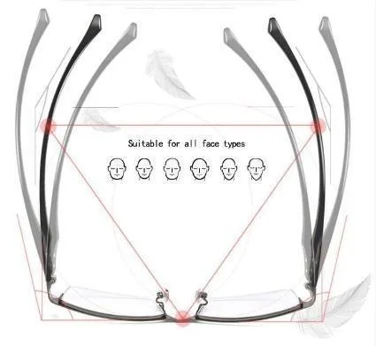 German intelligent color Progressive Auto Focus reading glassesâ€”See more clearly