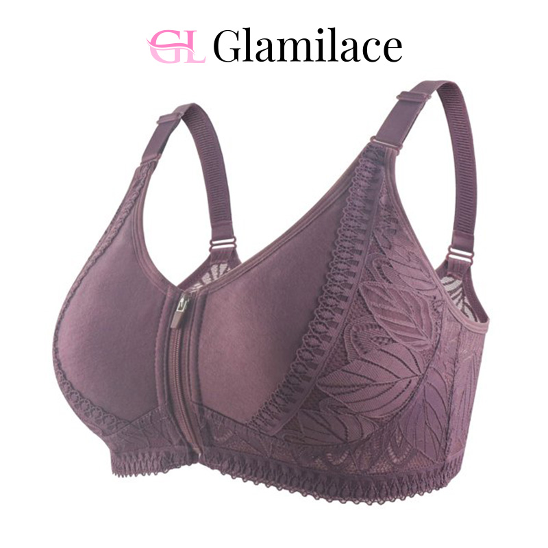 GlamiLace - GlamiLace Last day 80% OFF - Wireless Zip Front Full Coverage Bra