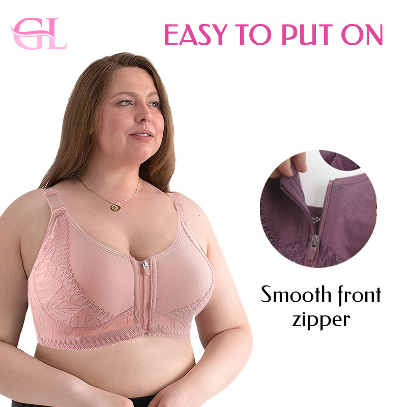 GlamiLace - GlamiLace Last day 80% OFF - Wireless Zip Front Full Coverage Bra