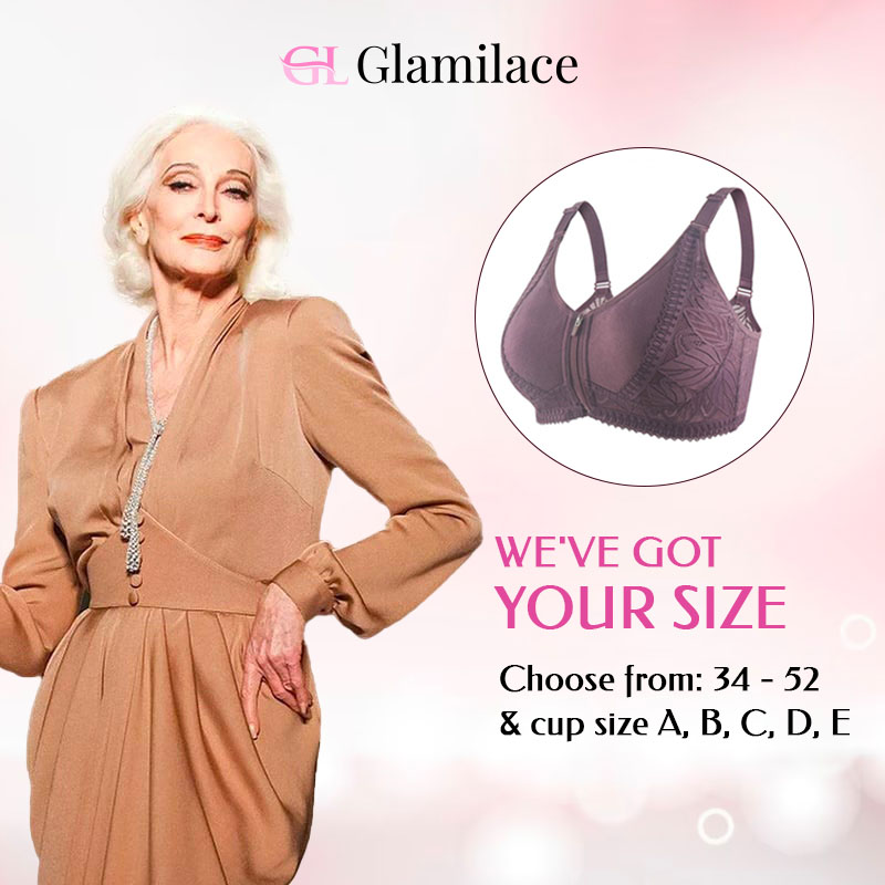 GlamiLace - GlamiLace Last day 80% OFF - Wireless Zip Front Full Coverage Bra