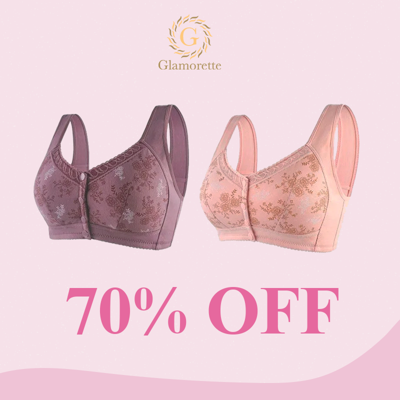 Glamorette - LAST DAY 70% OFF - Cotton Front Closure Bra