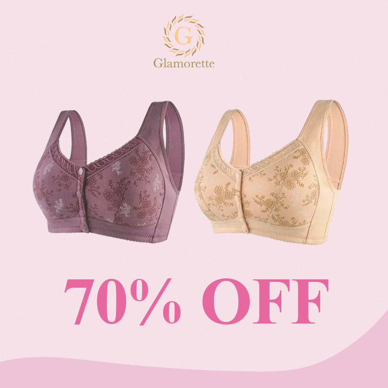 Glamorette - LAST DAY 70% OFF - Cotton Front Closure Bra