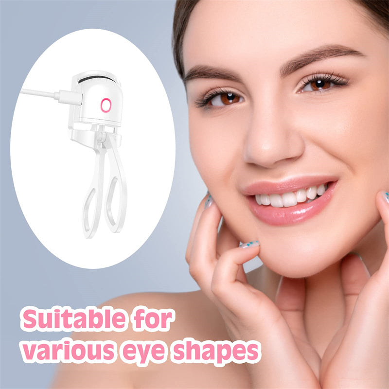 HEATED EYELASH CURLER ELECTRIC TEMPERATURE CONTROL MINI EYELASH CURLER ELECTRIC PORTABLE CHARGING