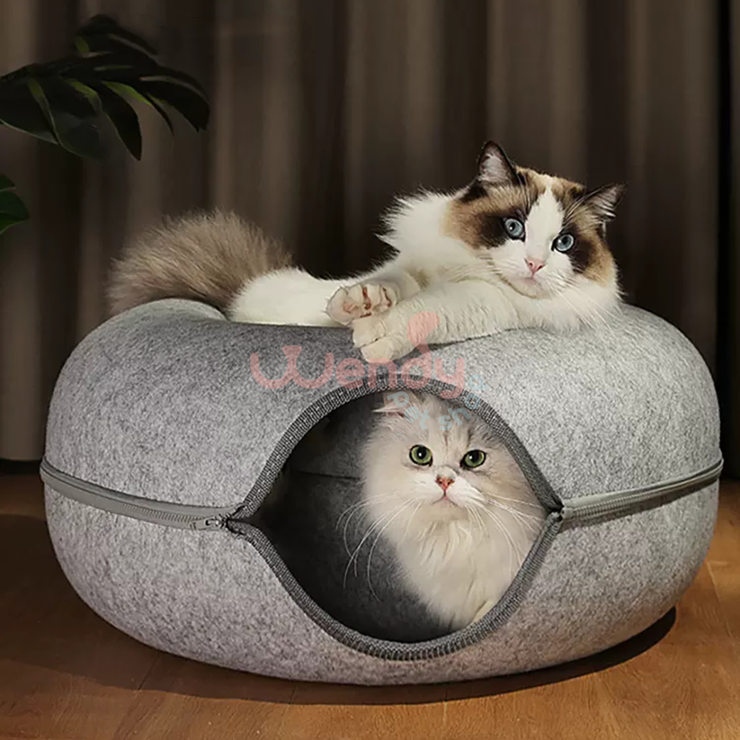 Wendypetshop | "Hide-and-seek" Cat Tunnel Bed