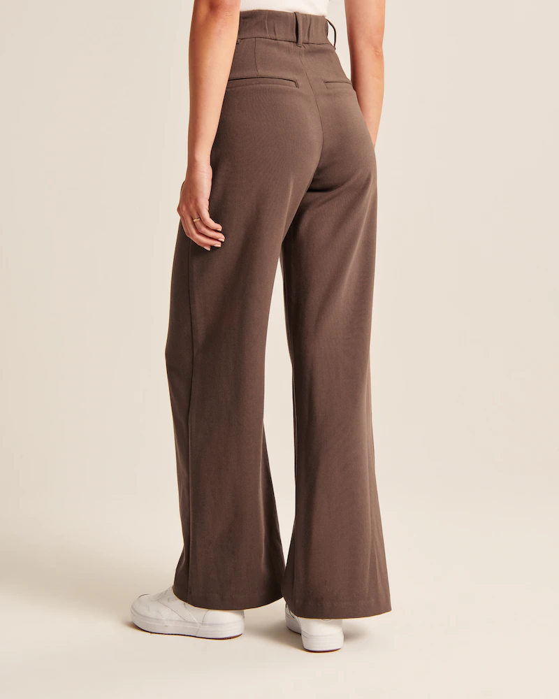 High Waist Tailored Wide Leg Pants 