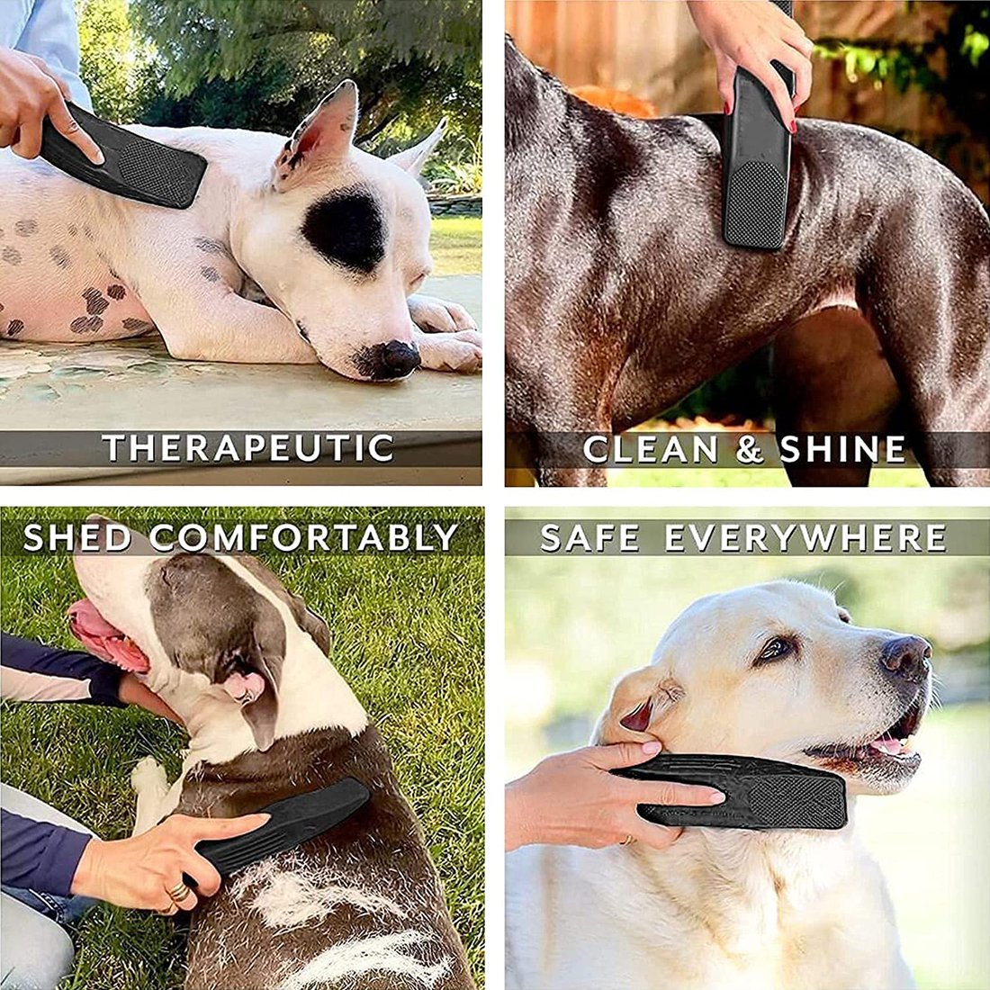 Horses Dogs 6-in-1 Shedding Grooming Massage Brush