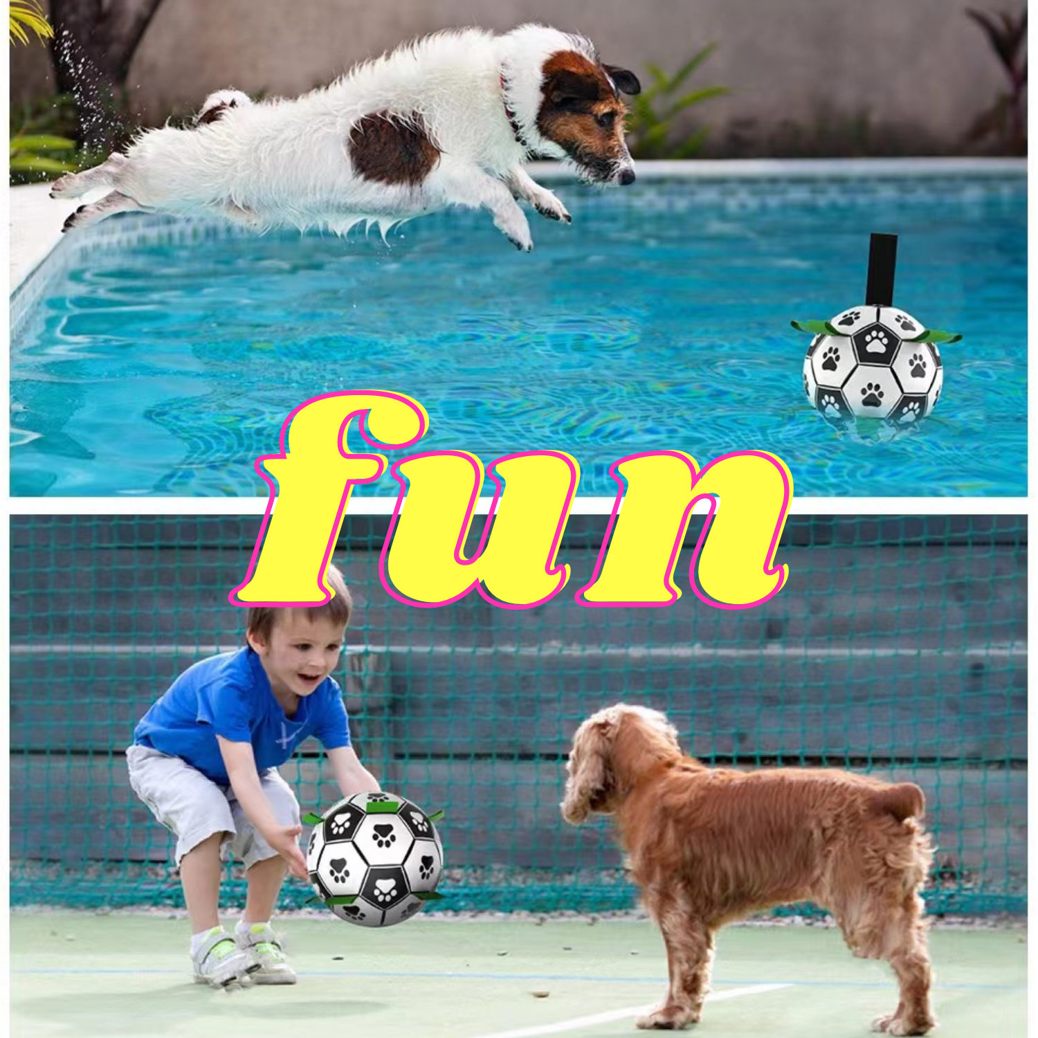 Interactive Dog Football Soccer with Grabbing Tabs