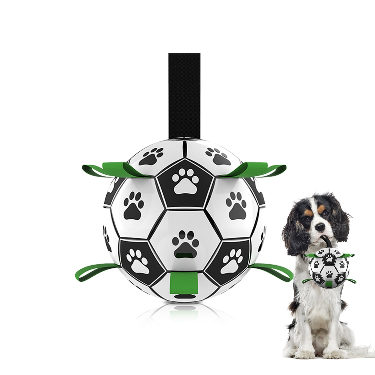 Interactive Dog Football Soccer with Grabbing Tabs