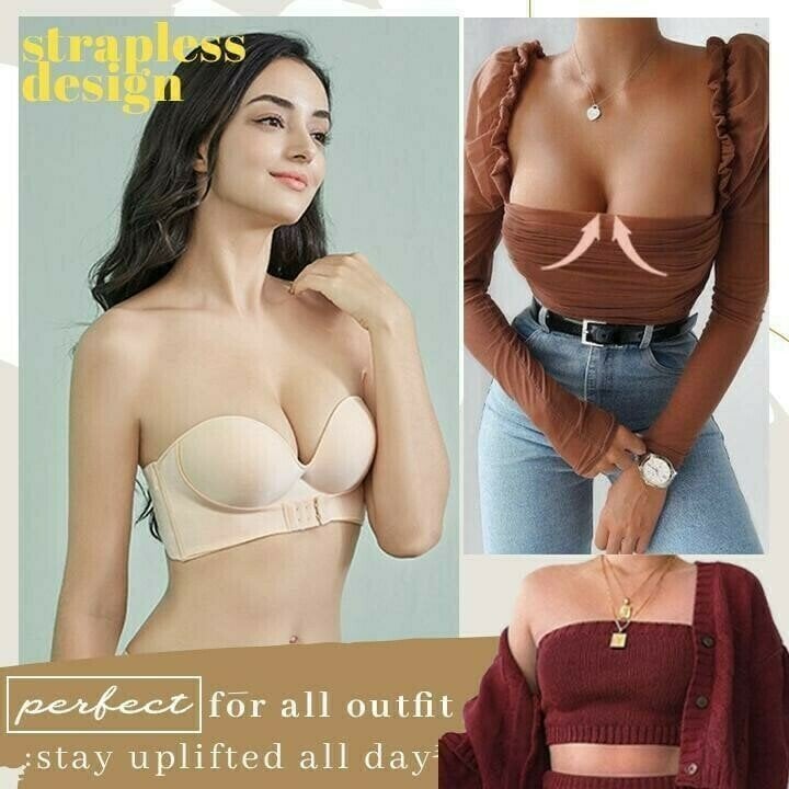 Invisible Strapless Super Push Up Bra