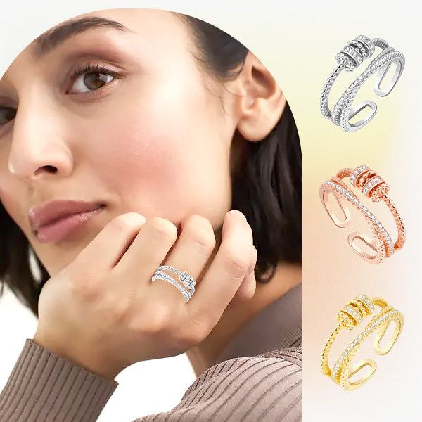 JANSIO Threanic Triple-Spin Ring (Limited time discount  last day)