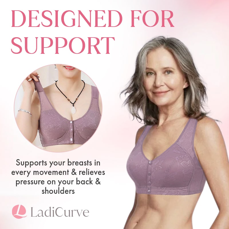 LadiCurve - Women's Cotton Front Buckle Bra