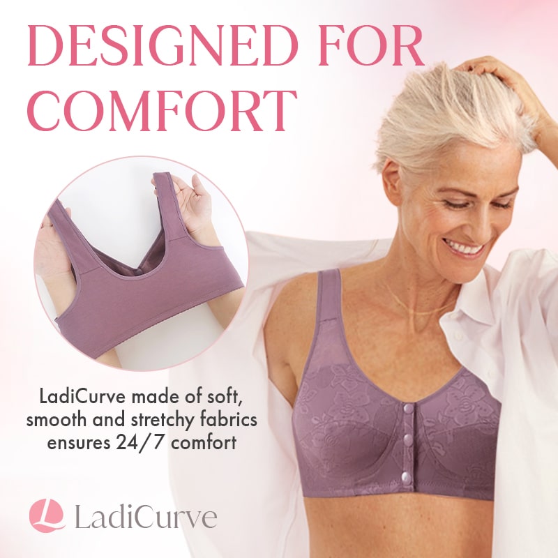 LadiCurve - Women's Cotton Front Buckle Bra