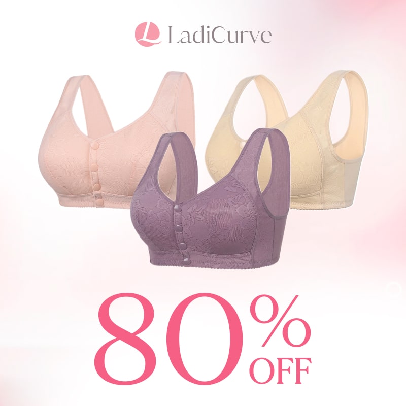 LadiCurve - Women's Cotton Front Buckle Bra