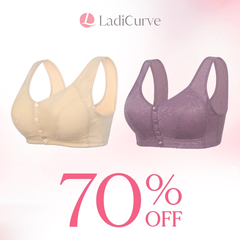 LadiCurve - Women's Cotton Front Buckle Bra