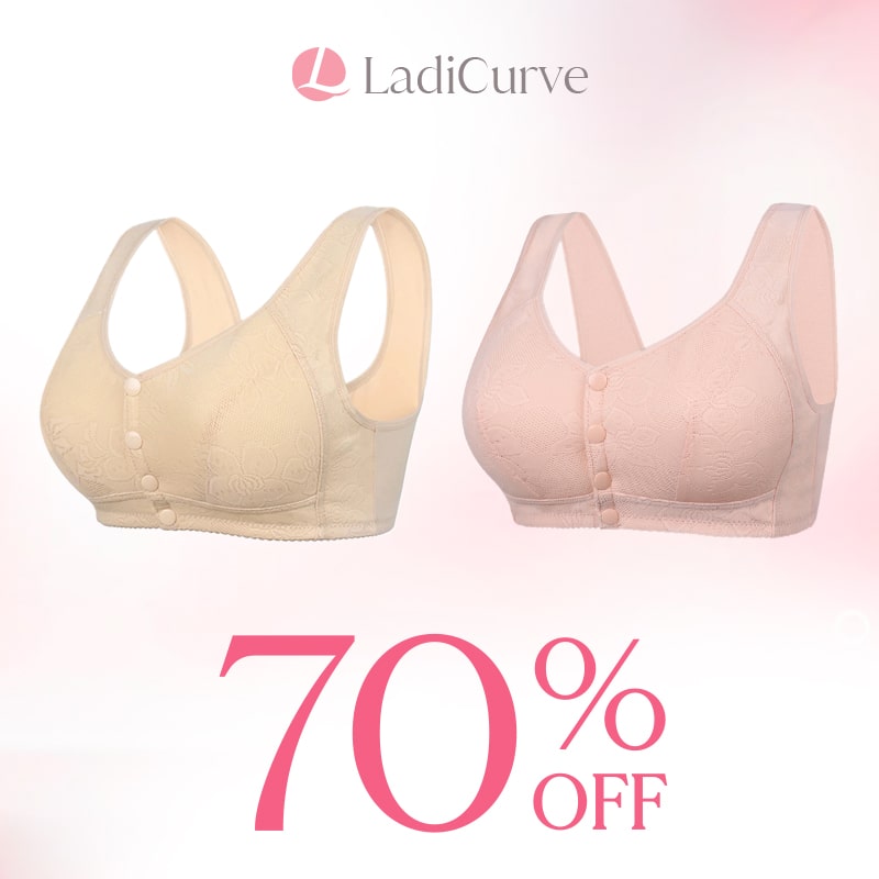 LadiCurve - Women's Cotton Front Buckle Bra