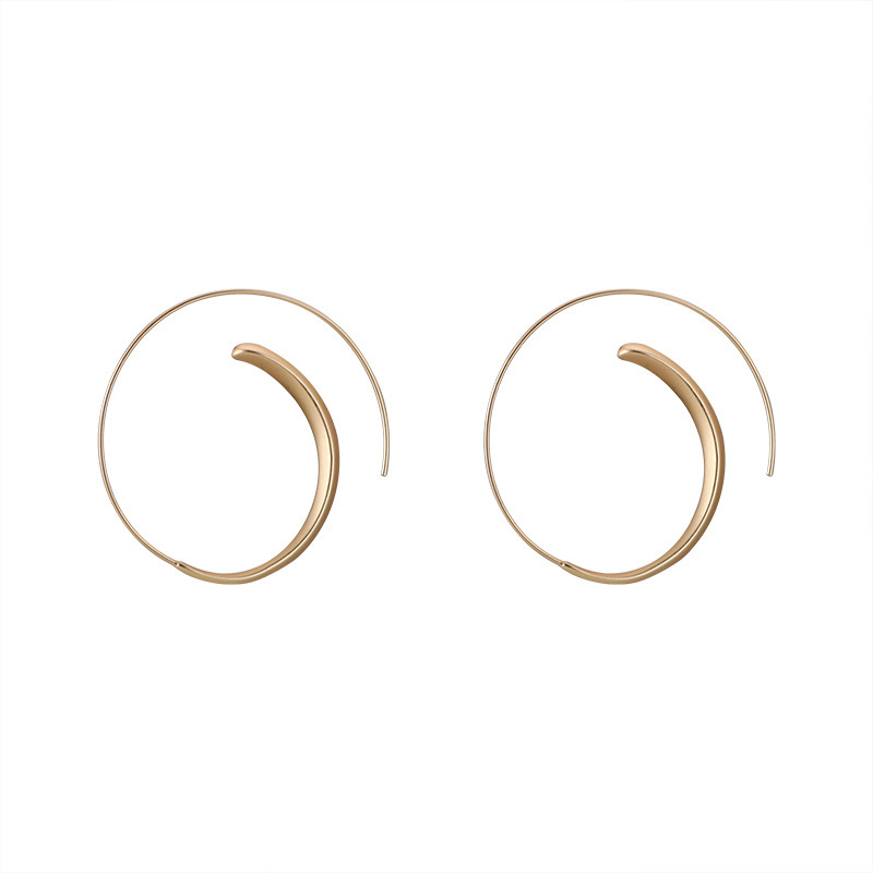 Large Curved Hoop Earrings