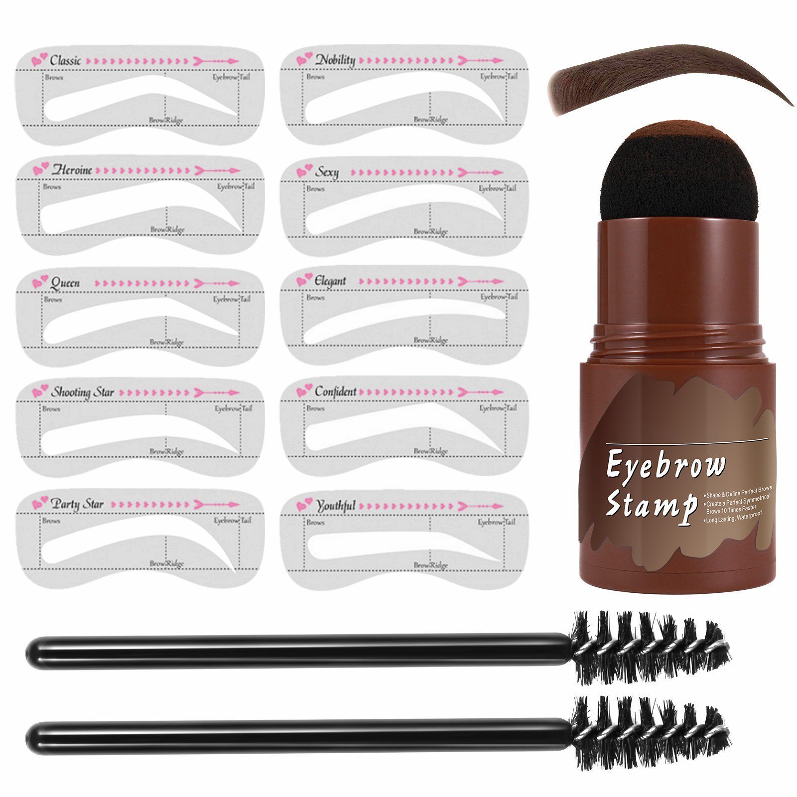 Last day 48% OFF - Perfect Brows Stencil & Stamp Kit