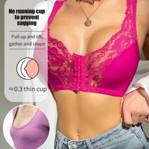 LAST DAY 49% OFF - French lace front button bra