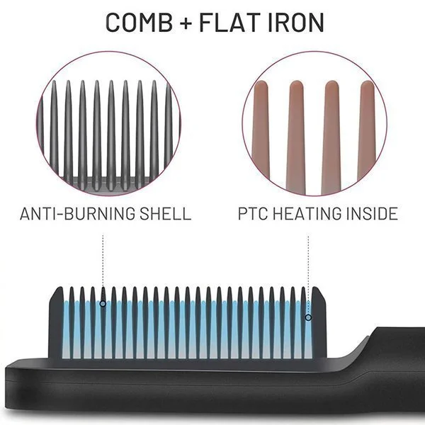 Last Day 49% OFF - Negative Ion Hair Straightener Styling Comb