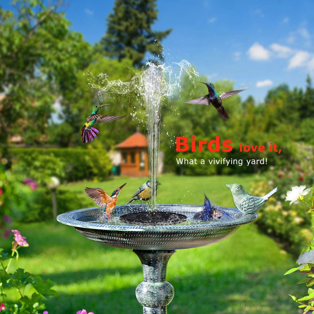 Last Day 49% OFF - Solar outdoor fountain - The perfect garden decoration