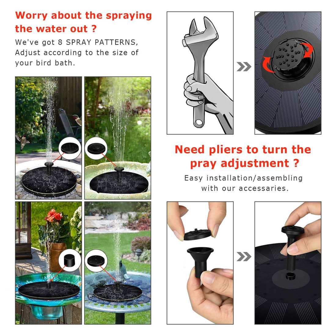 Last Day 49% OFF - Solar outdoor fountain - The perfect garden decoration