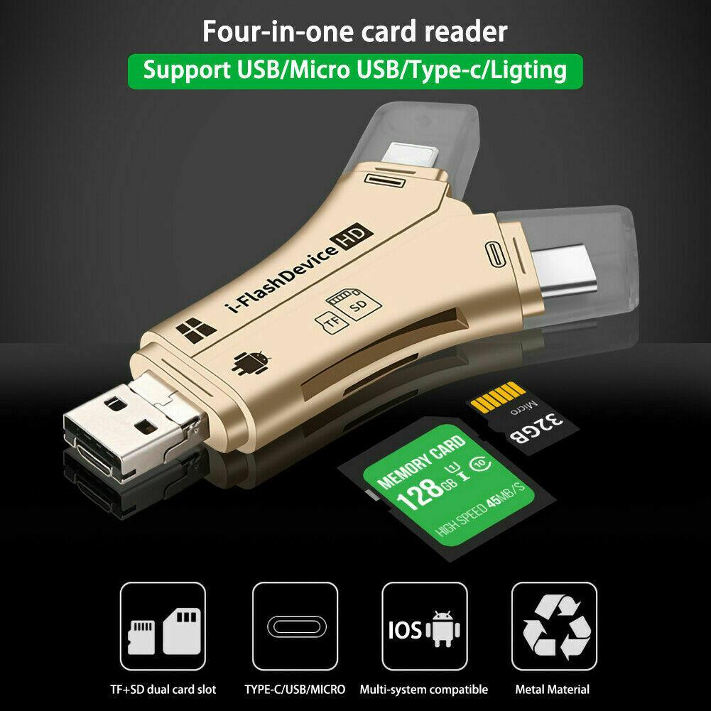 LAST DAY 49% OFF 4-in-1 Media Transfer,Universal Card Reader For All Devices