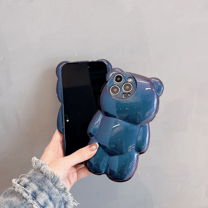 Last Day 49% OFF-Cute 3D Glitter Shockproof Bear Case for iPhone