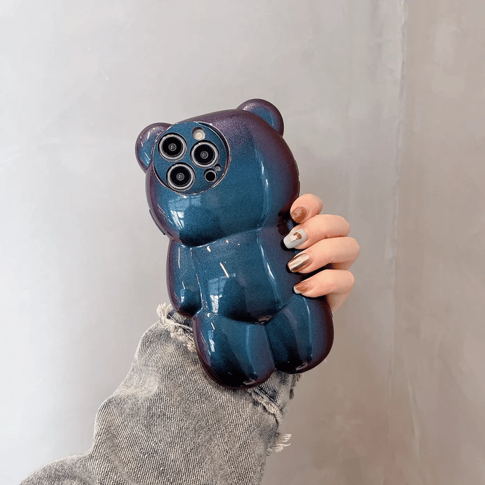 Last Day 49% OFF-Cute 3D Glitter Shockproof Bear Case for iPhone