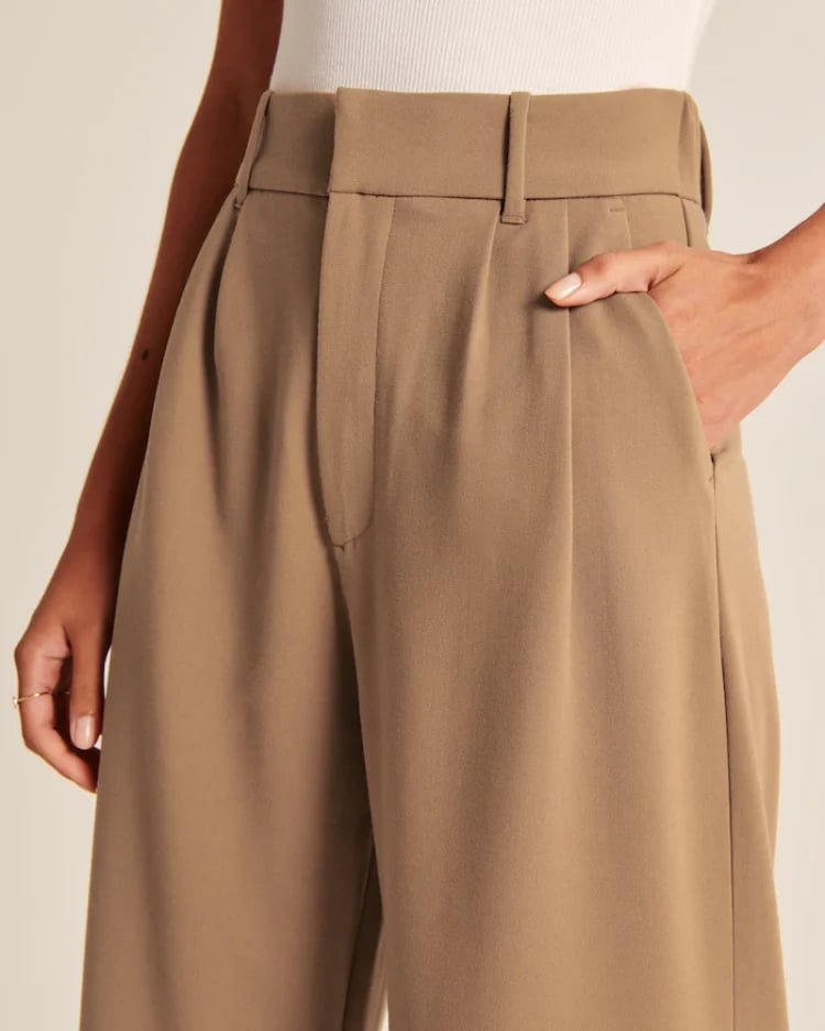 Last Day 50% OFF - HIGH WAIST TAILORED WIDE LEG PANTS