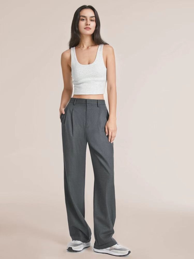 Last Day 50% OFF - HIGH WAIST TAILORED WIDE LEG PANTS