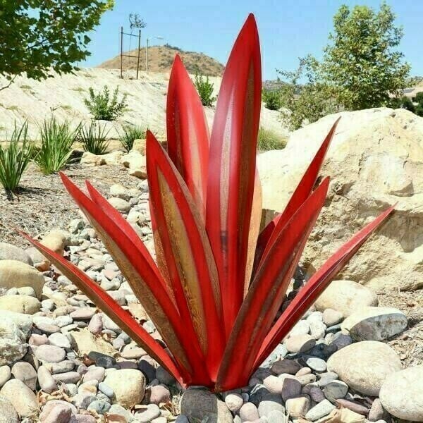 Exquisitehonor Last Day 70% OFF - Anti-rust Metal Led Tequila  Agave Plant-Perfect for garden