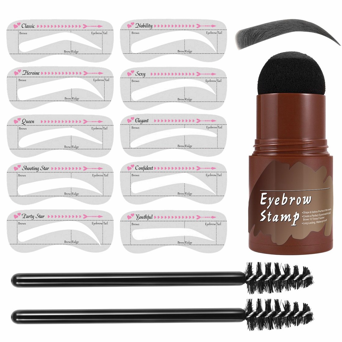  Last day 70% OFF - Perfect Brows Stencil & Stamp Kit