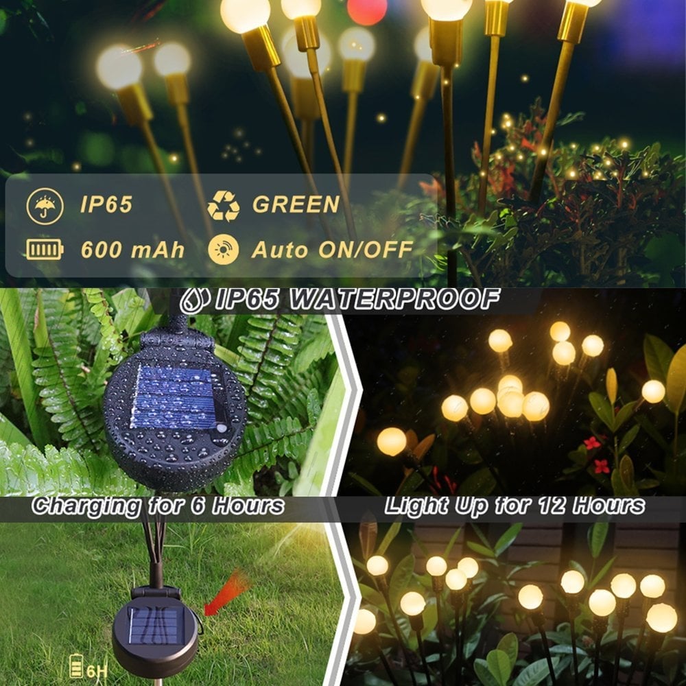 LAST DAY 70% OFF - Solar Powered Firefly Garden Light