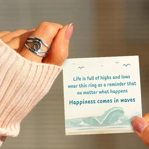 Last Day Buy 1 Get 1 Free -  Happiness Comes In Waves Ring