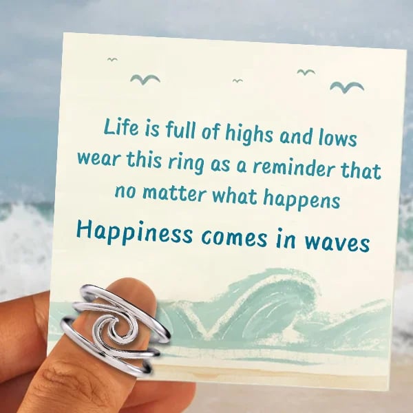 Last Day Buy 1 Get 1 Free -  Happiness Comes In Waves Ring