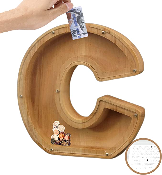 Last Day Promotion - Piggy Bank-Wood Gift For Kids - Customizable name