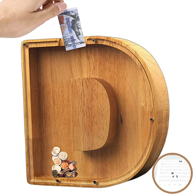 Last Day Promotion - Piggy Bank-Wood Gift For Kids - Customizable name