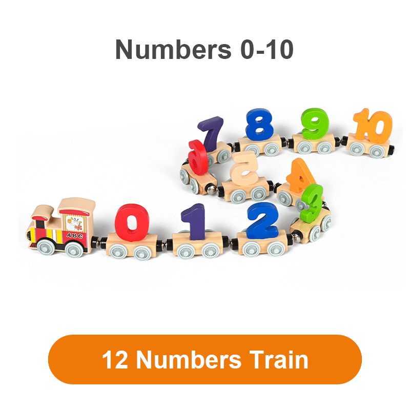 Last Day Promotion 40% OFF - Numbers And Letters Magnetic Train Puzzle Wooden Toy Car