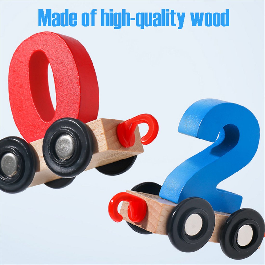 Last Day Promotion 40% OFF - Numbers And Letters Magnetic Train Puzzle Wooden Toy Car