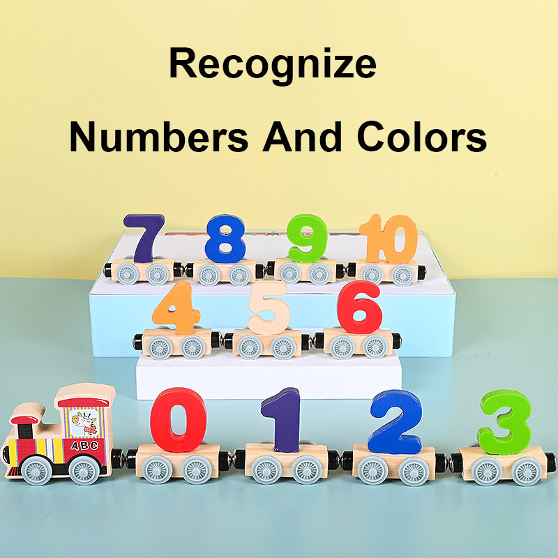 Last Day Promotion 40% OFF - Numbers And Letters Magnetic Train Puzzle Wooden Toy Car