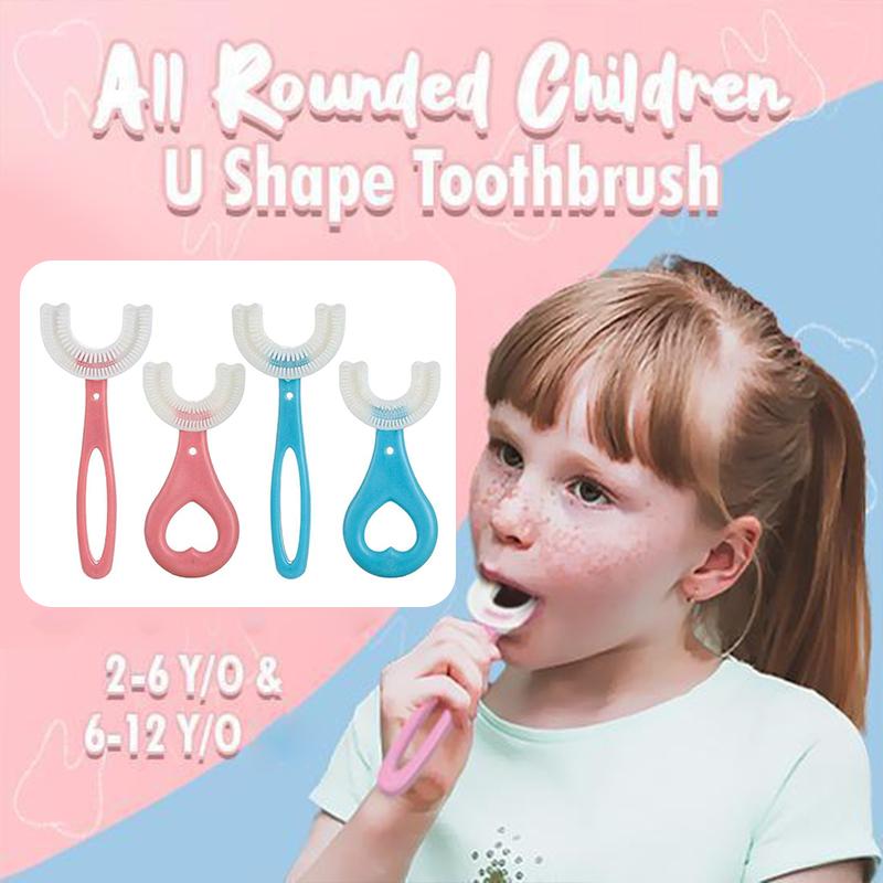 (Last Day Promotion-50% Off Now) All Rounded Children U-Shape Toothbrush