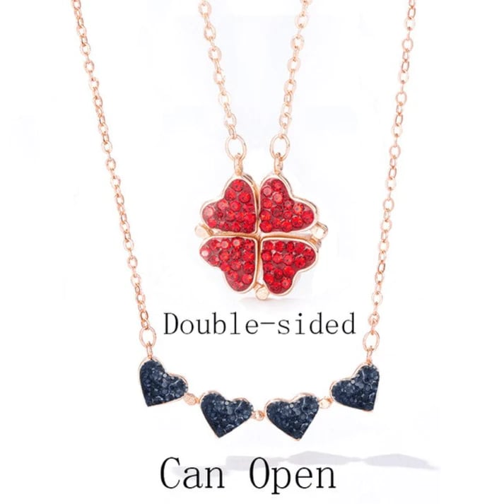 Last Day Promotion 70% Sale - Heart Shaped Four Leaf Clover Necklace