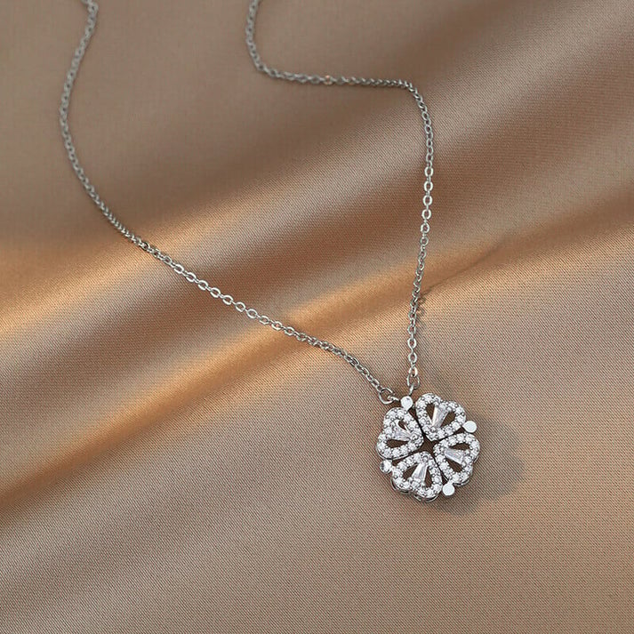 Last Day Promotion 70% Sale - Heart Shaped Four Leaf Clover Necklace