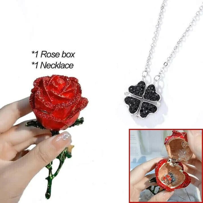 Last Day Promotion 70% Sale - Heart Shaped Four Leaf Clover Necklace