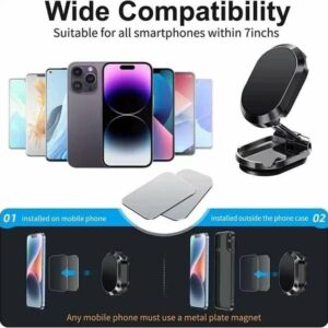 Goodnessk Last Day Promotion 75% OFF - Alloy Folding Magnetic Car Phone Holder