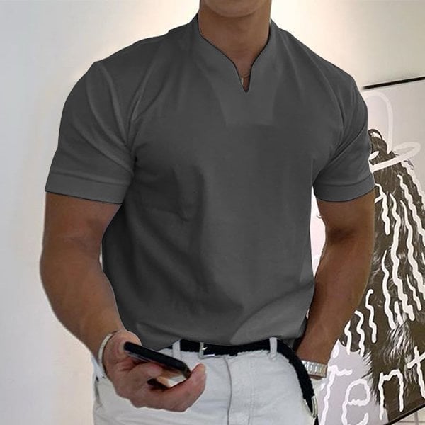 Last Day Promotion 75%OFF - 2023 Men Gentlemans business Short Sleeve Fitness T Shirt