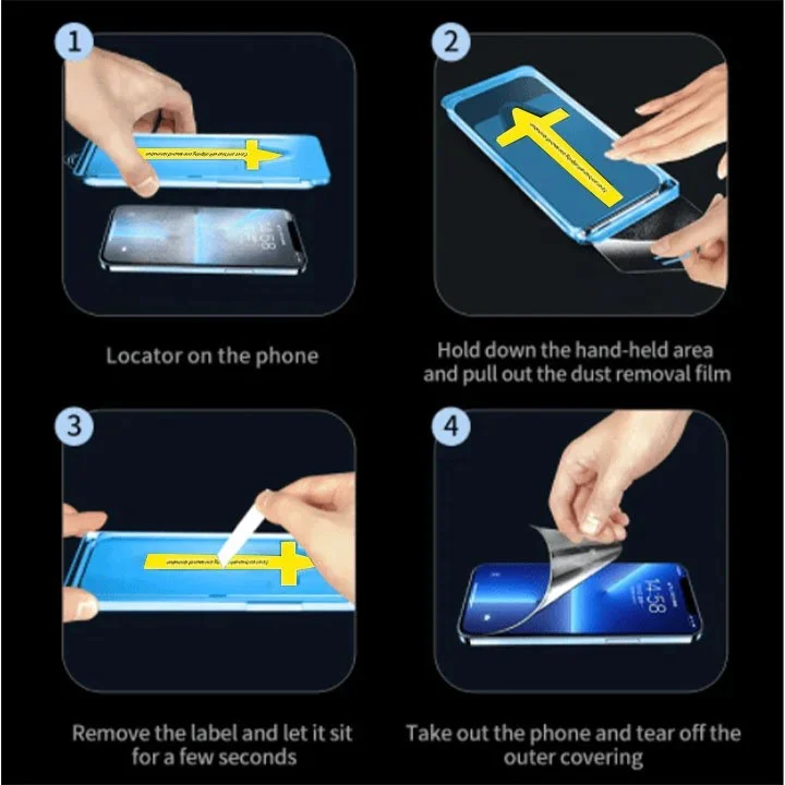 Last Day Promotion BUY 1 GET 1 FREE - Anti-Spy Screen Protector With Auto Alignment Kit For iPhone