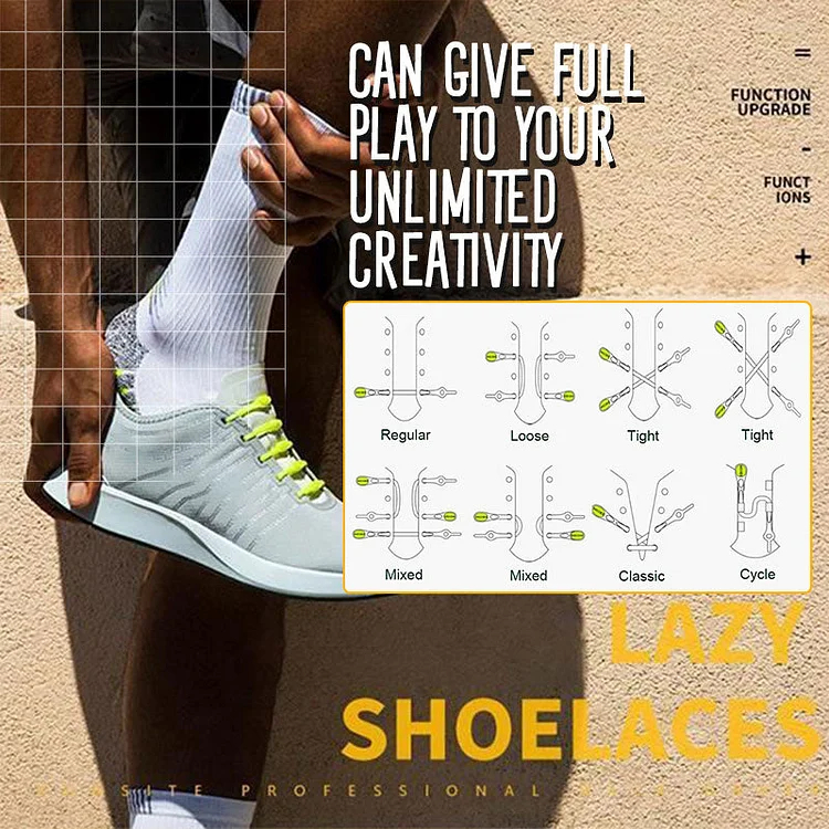 (Last Day Promotion-SAVE 50% OFF) Lazy Elastic Shoelaces (SET OF 12PCS-Fits a pair of shoes) - Buy 3 Set Get 2 Set Free