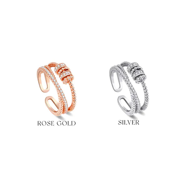 Limited Time Discount - Last Day - JANSIO Threanic Triple-Spin Ring