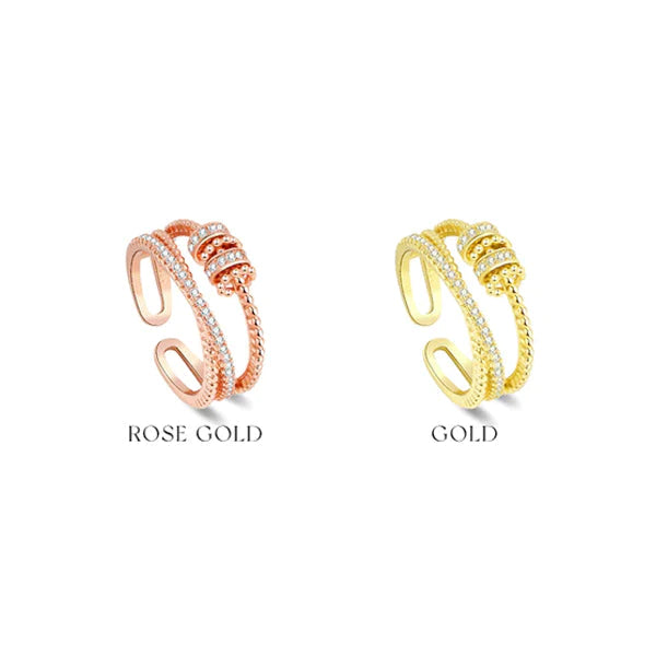 Limited Time Discount - Last Day - JANSIO Threanic Triple-Spin Ring